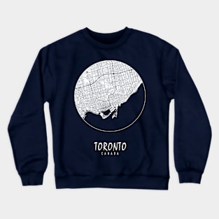 Toronto, Ontario, Canada City Map - Full Moon Crewneck Sweatshirt